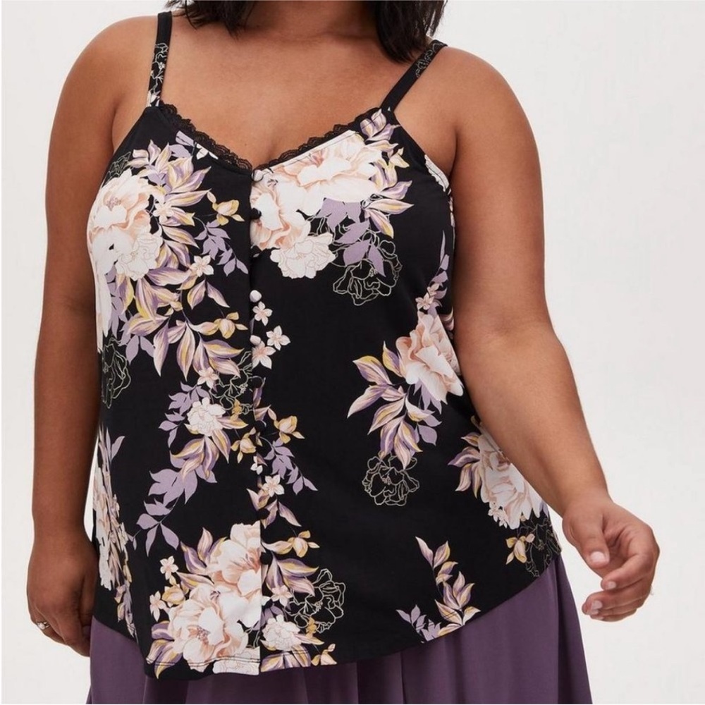 Torrid Studio Knit Button-Front Swing Cami